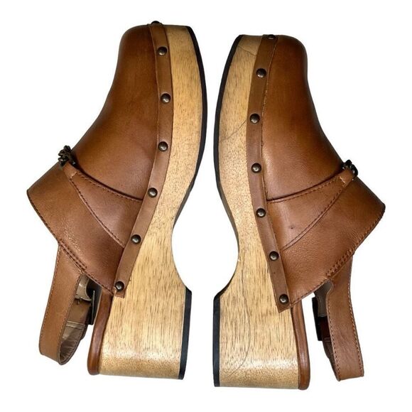 Anthropologie Silent D Women's Honey Georgia Slingback Heel Clogs Brown Size 40 - Picture 6 of 14